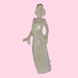 Classic Lady Porcelain Iridescent Figure